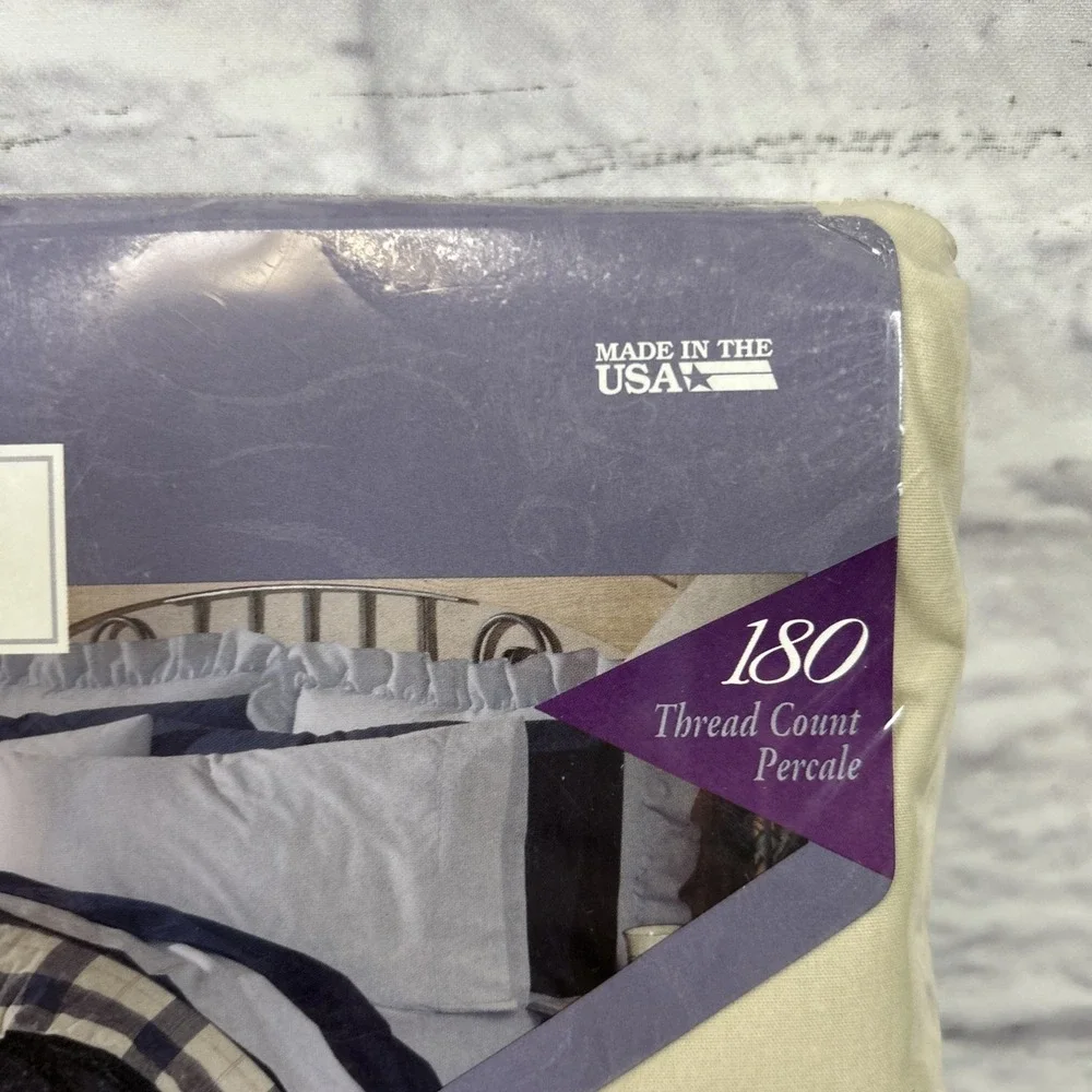 Jubilee Vintage Flat Sheet Ivory USA‎ Deadstock Cotton Blend